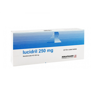LUCIDRIL 250 MG ( MECLOFENOXATE HCL ) 20 FILM-COATED TABLETS